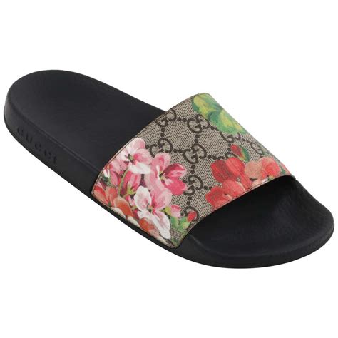 gucci floral shoes price|gucci slides with flowers.